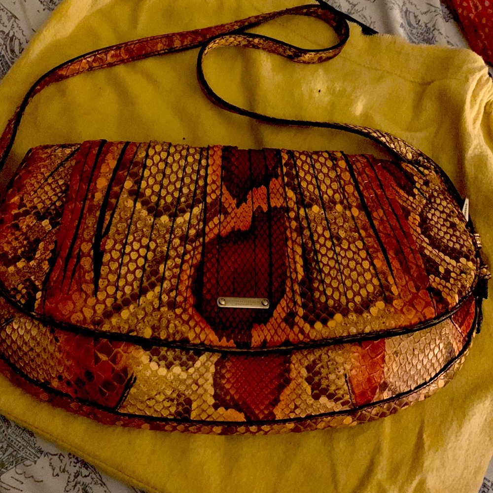 Burberry python vintage clutch